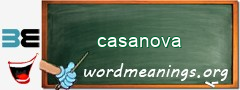 WordMeaning blackboard for casanova